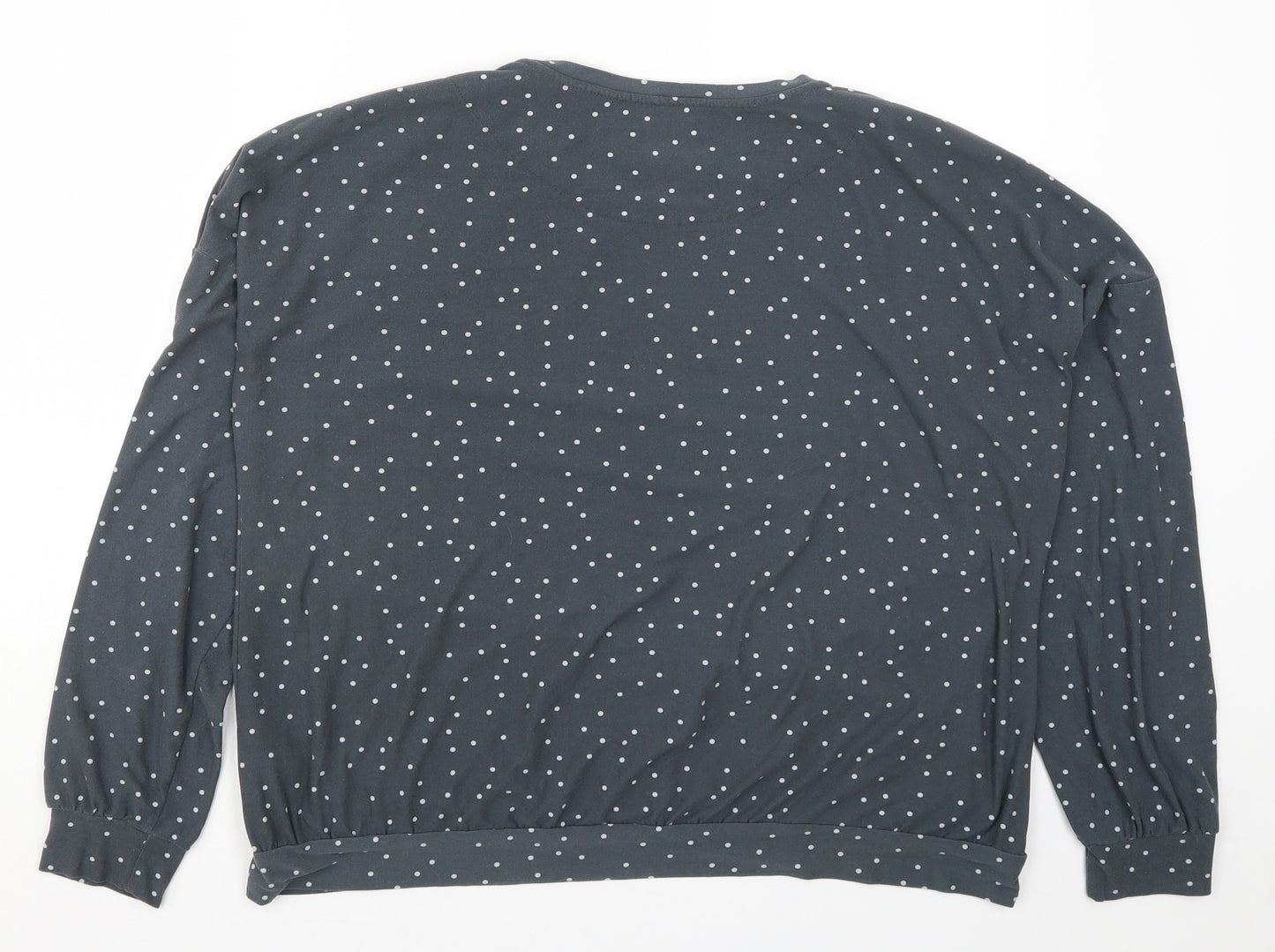 Primark Womens Grey Polka Dot  Top Pyjama Top Size 14