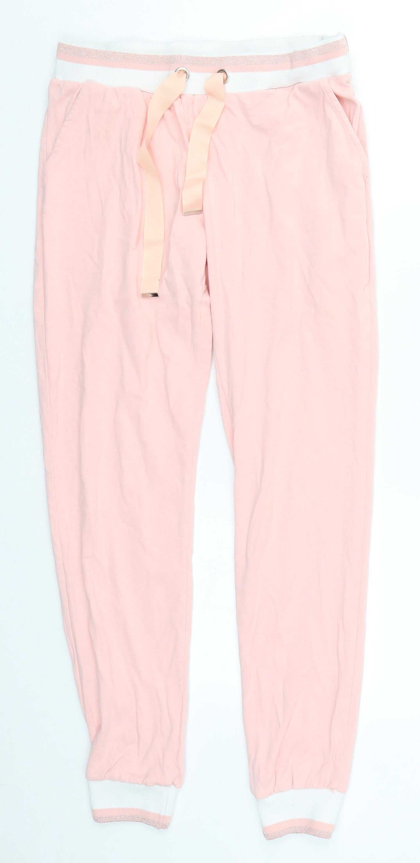 Emma & Ashley Womens Pink   Sweatpants Trousers Size M L27 in
