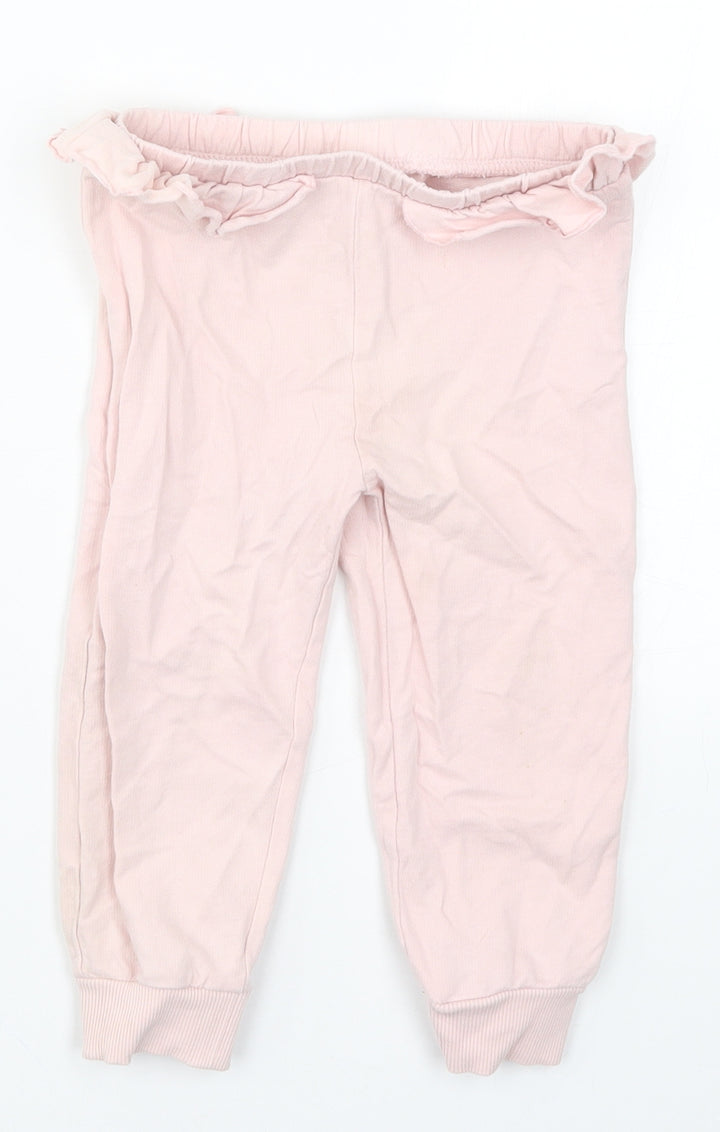 Matalan Girls Pink   Sweatpants Trousers Size 18-24 Months