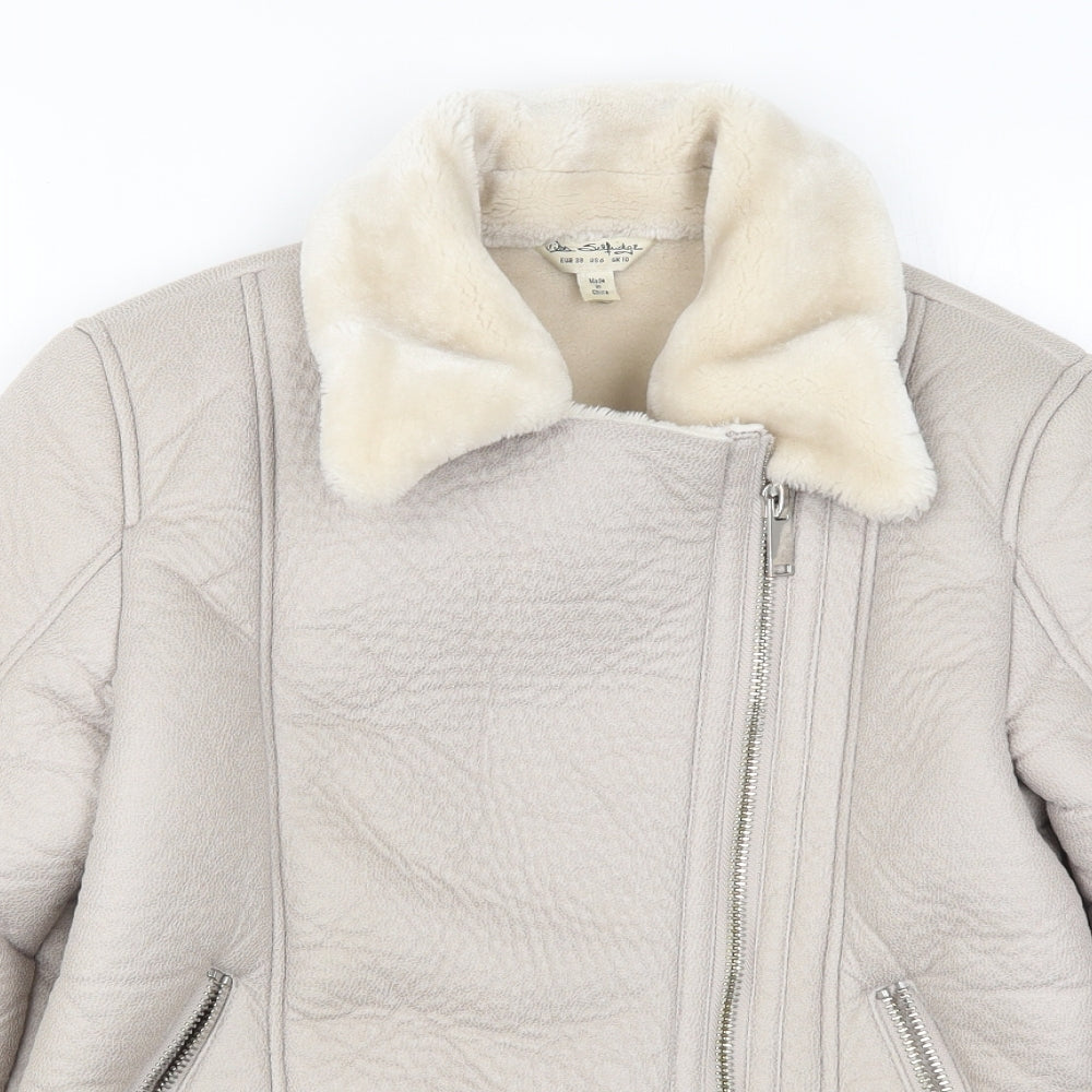 Miss Selfridge Womens Beige   Jacket  Size 10
