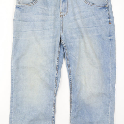 Peacocks Womens Blue  Denim Cropped Jeans Size 16 L22 in