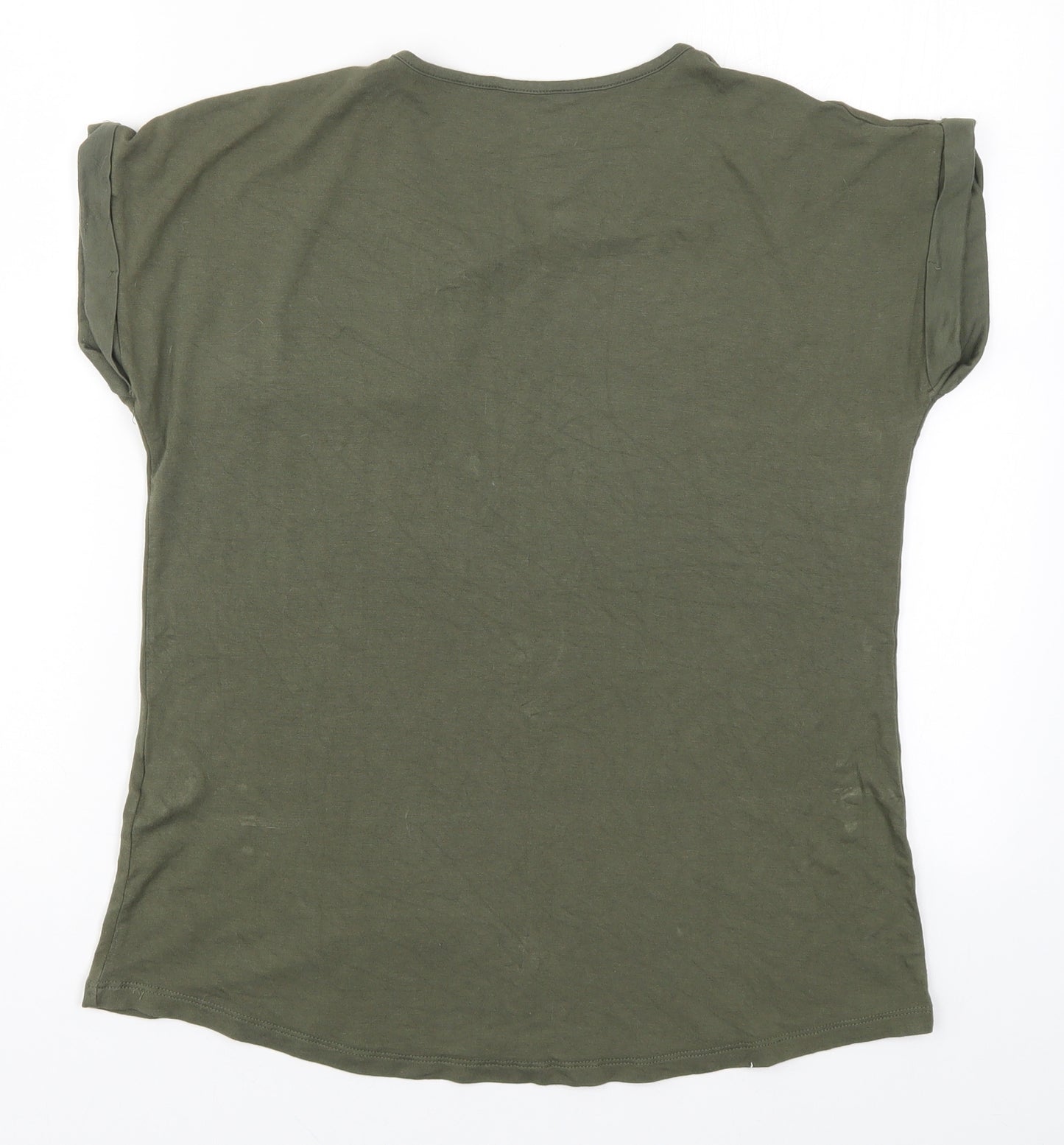 Peacocks Womens Green   Basic T-Shirt Size 14