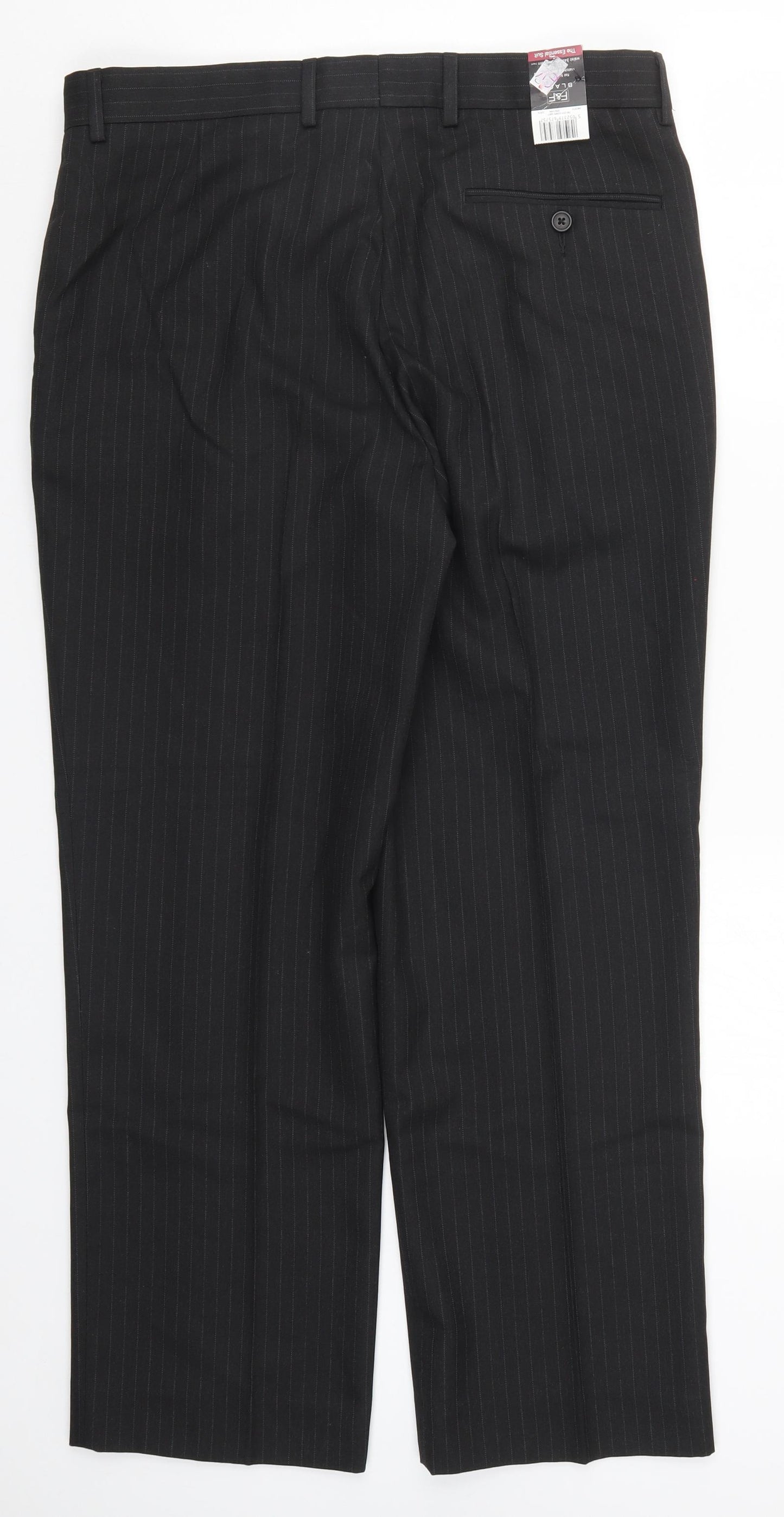 George Mens Black Striped  Trousers  Size 34 L29 in