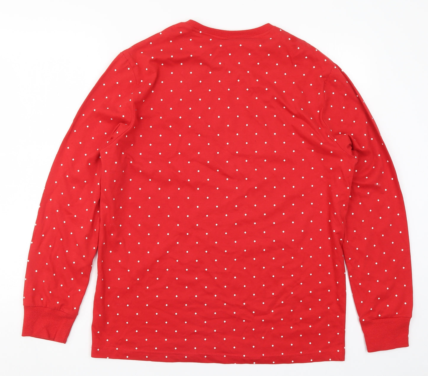 George Mens Red Geometric   Pyjama Top Size M