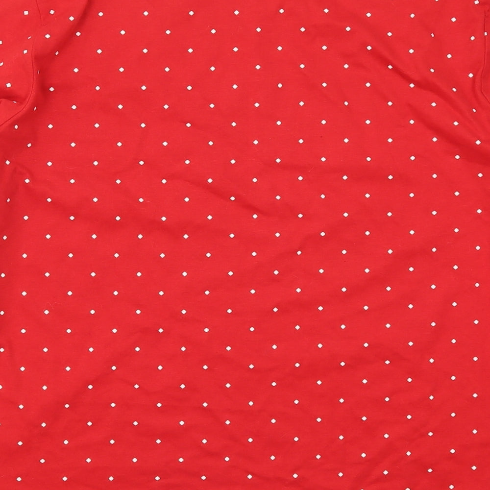 George Mens Red Geometric   Pyjama Top Size M