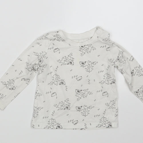Lupilu Baby White   Basic T-Shirt Size 6-9 Months