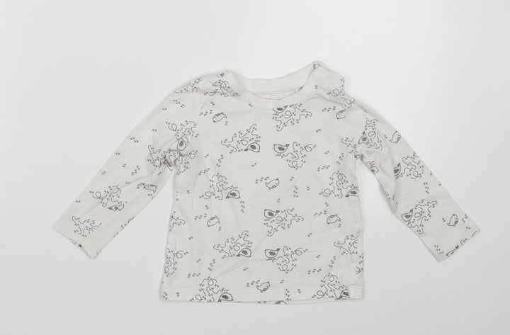 Lupilu Baby White   Basic T-Shirt Size 6-9 Months
