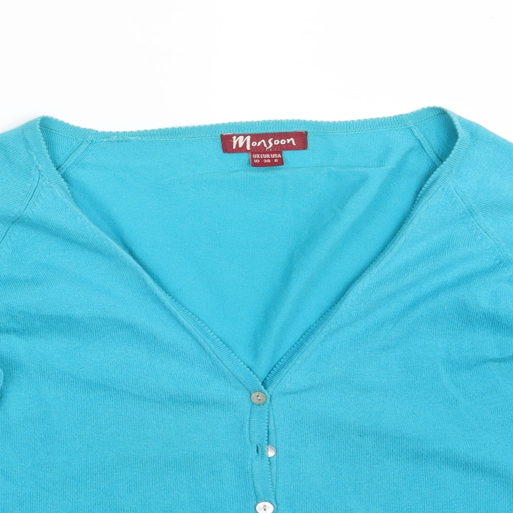 Monsoon Womens Blue   Cardigan Jumper Size 10