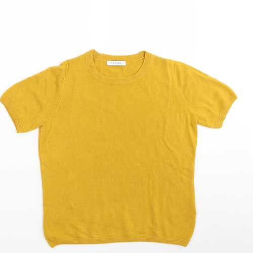 Classic  Womens Yellow   Pullover Jumper Size 10