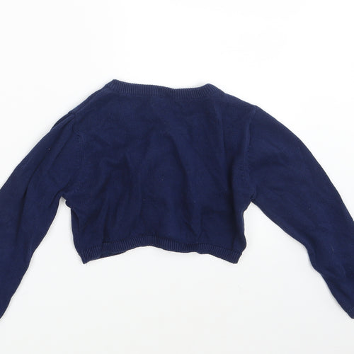 Blue Zoo Girls Blue   Cardigan Jumper Size 4-5 Years