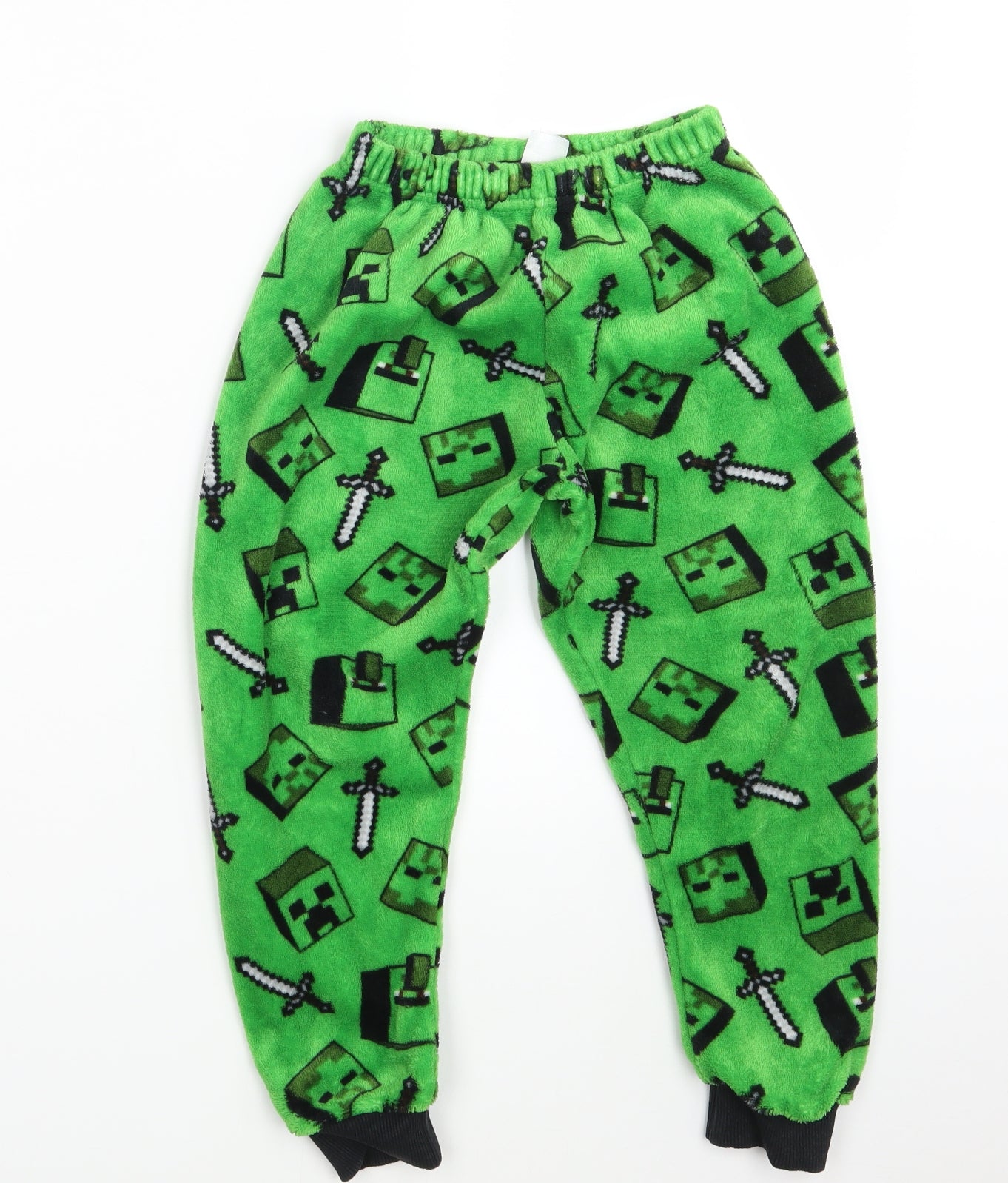 Minecraft Boys Green   Jogger Trousers One Size - Waist 18in; Inside  leg 18in