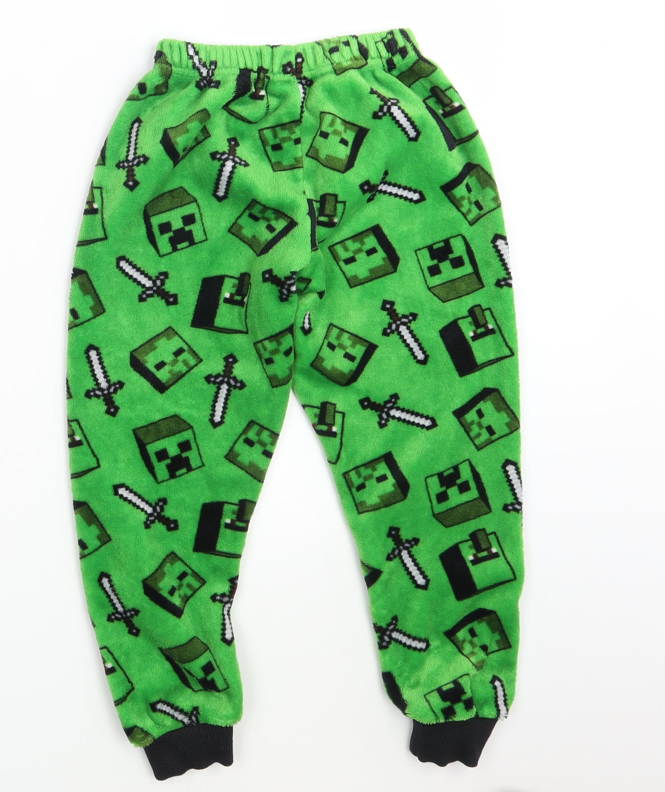 Minecraft Boys Green   Jogger Trousers One Size - Waist 18in; Inside  leg 18in