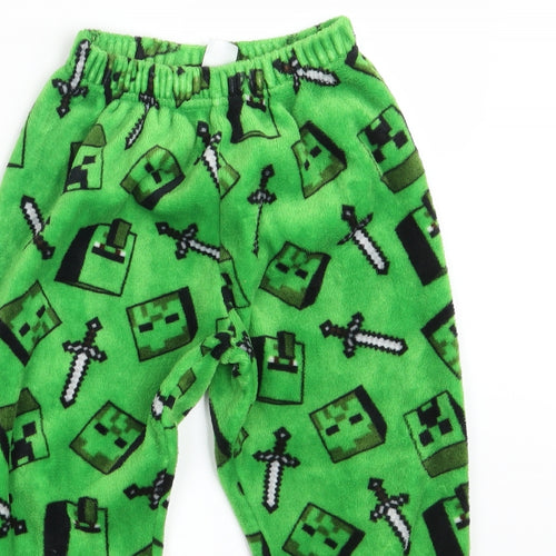 Minecraft Boys Green   Jogger Trousers One Size - Waist 18in; Inside  leg 18in