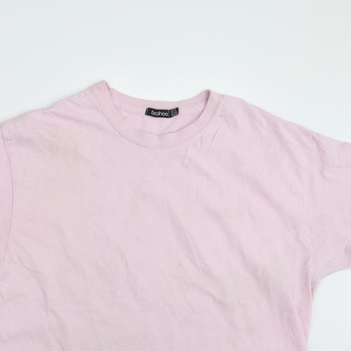 Boohoo Womens Pink   Basic T-Shirt Size 18  - Malibu