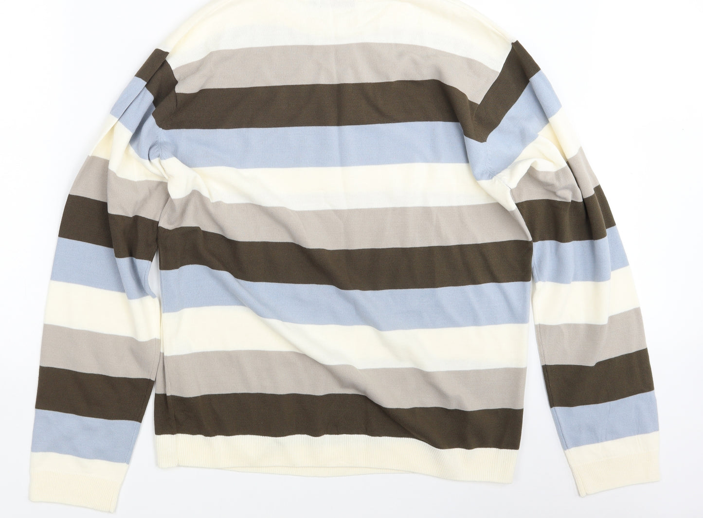 Matalan Mens Multicoloured Striped  Pullover Sweatshirt Size L