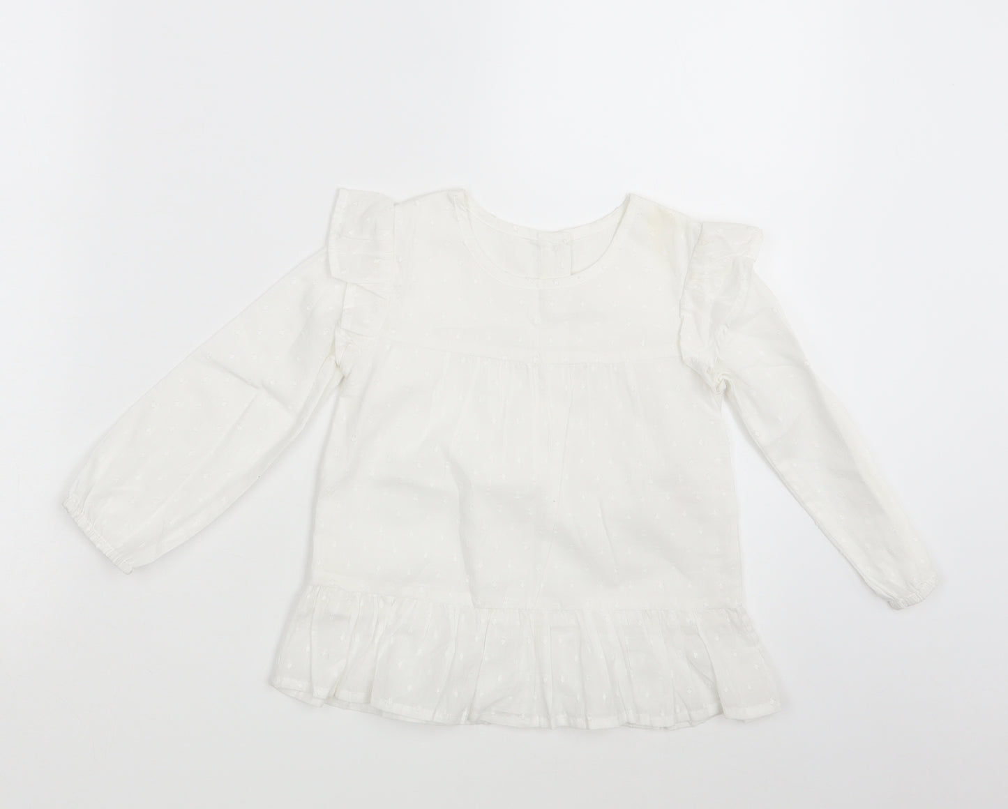 Matalan Girls White Polka Dot  A-Line  Size 2-3 Years