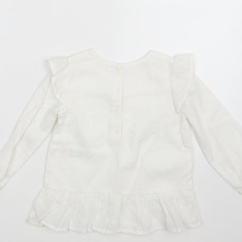 Matalan Girls White Polka Dot  A-Line  Size 2-3 Years