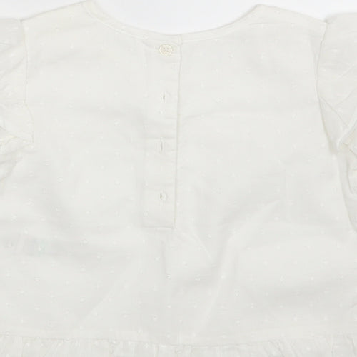 Matalan Girls White Polka Dot  A-Line  Size 2-3 Years