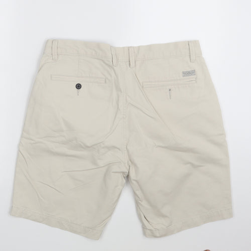 TU Mens Beige  Denim Chino Shorts Size 34 in