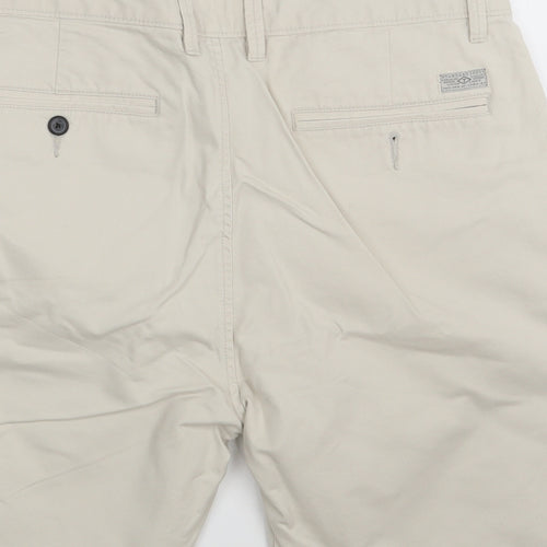 TU Mens Beige  Denim Chino Shorts Size 34 in