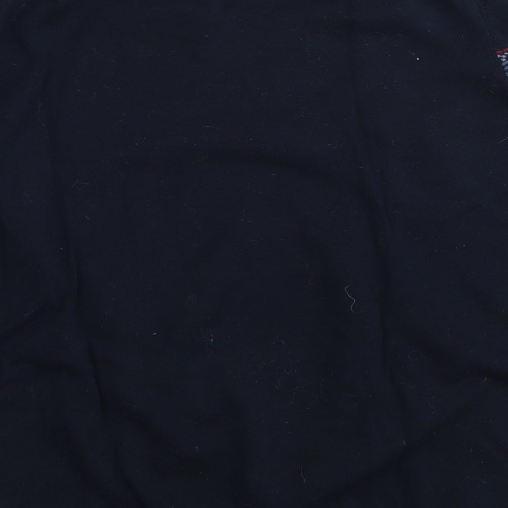 Ben Sherman Mens Blue Geometric  Pullover Sweatshirt Size L