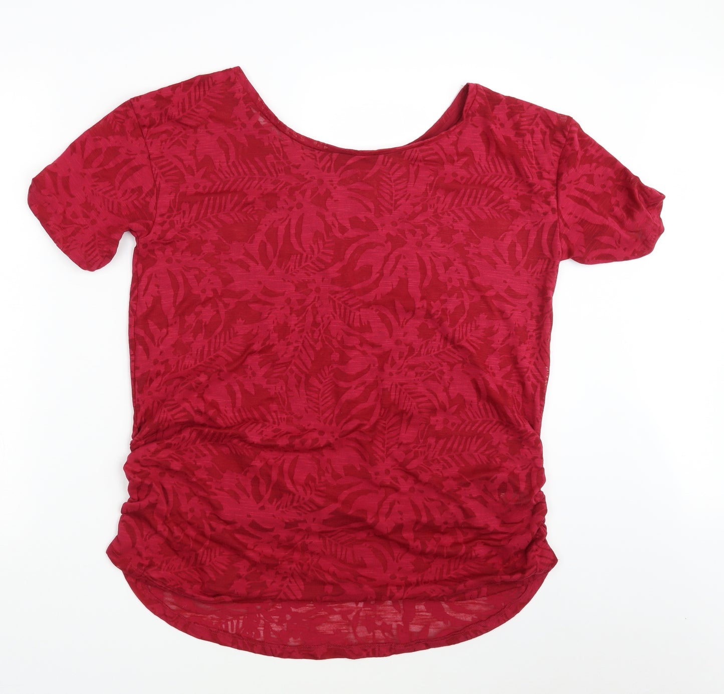 NEXT Womens Red Floral  Basic T-Shirt Size 10