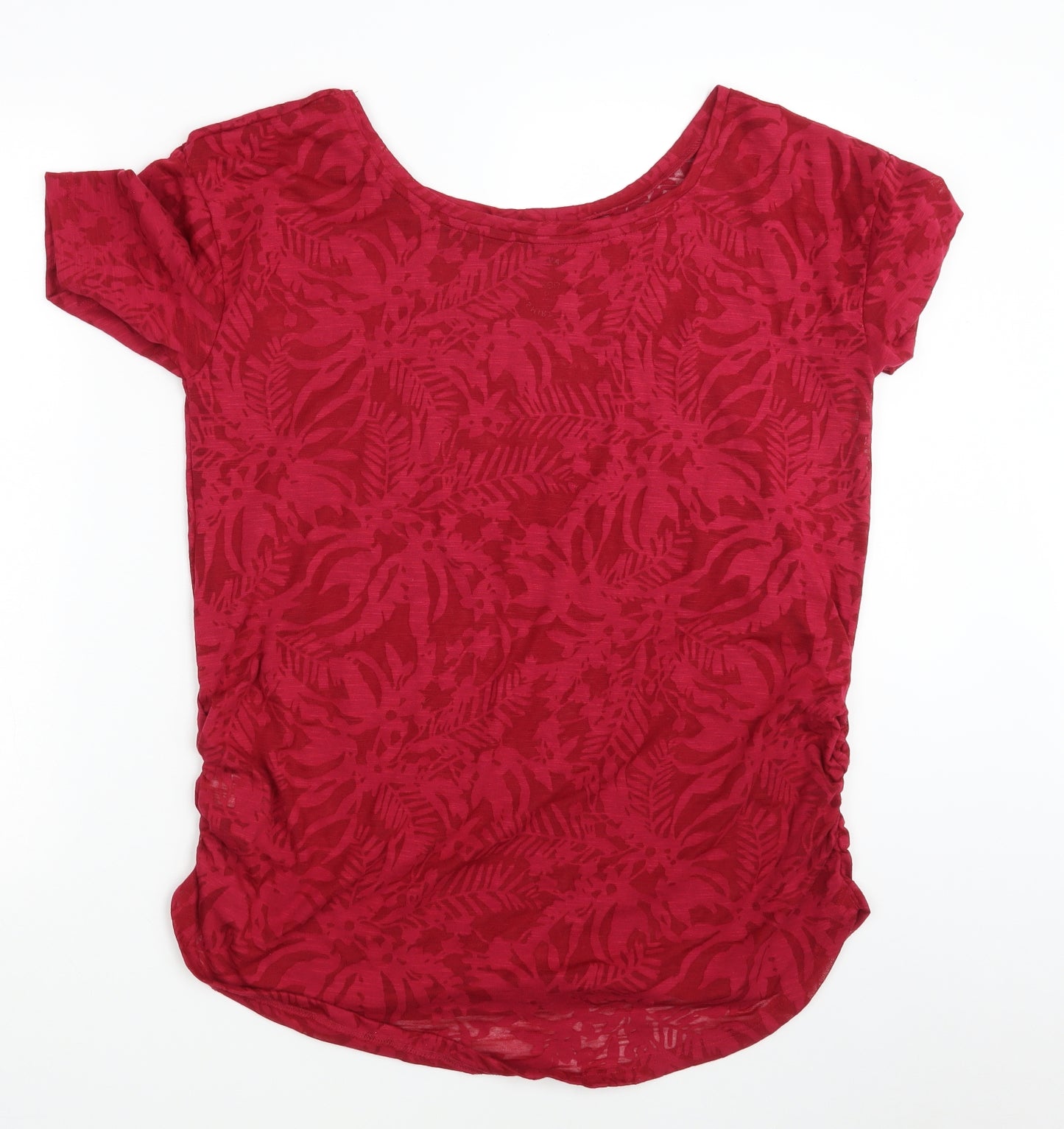 NEXT Womens Red Floral  Basic T-Shirt Size 10