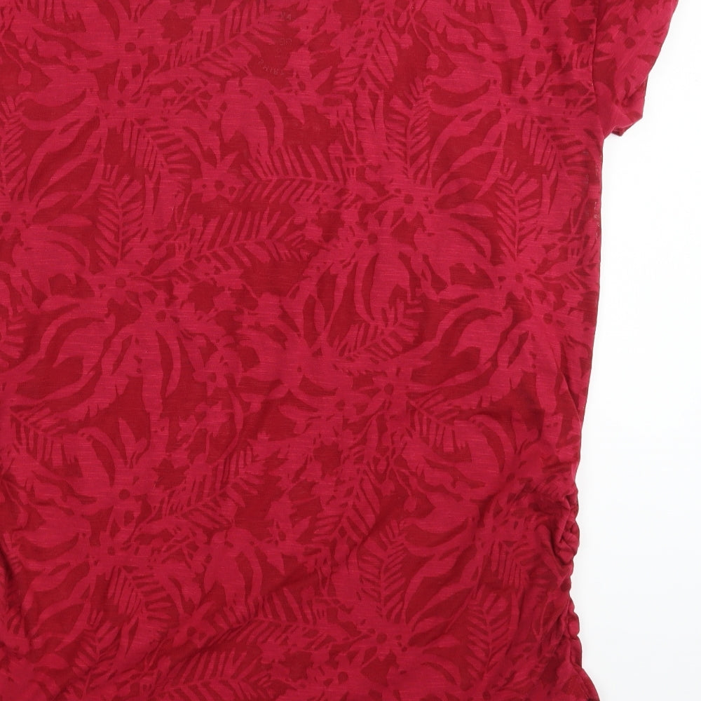 NEXT Womens Red Floral  Basic T-Shirt Size 10