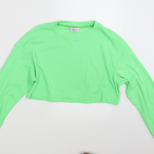 Oh Polly Womens Green   Pullover Jumper Size 12  - Croppped