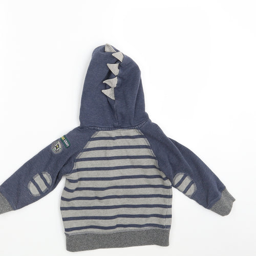 George Boys Blue Striped  Pullover Hoodie Size 2-3 Years