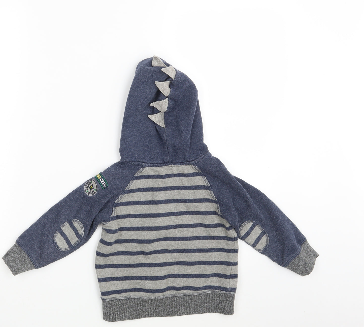 George Boys Blue Striped  Pullover Hoodie Size 2-3 Years