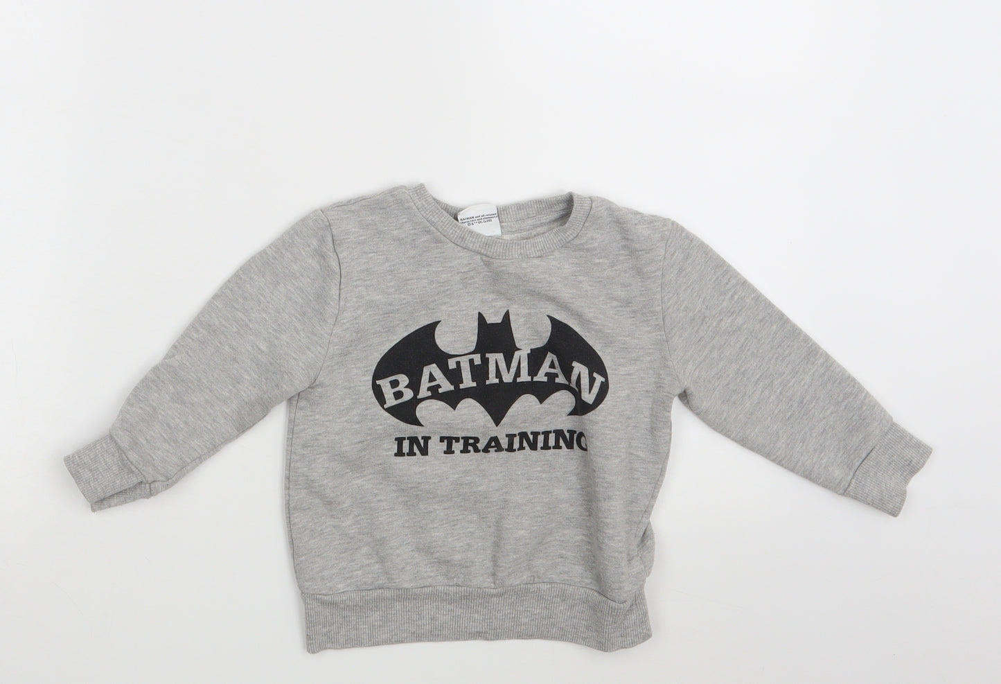 George Boys Grey   Basic T-Shirt Size 12-18 Months  - Bat Man