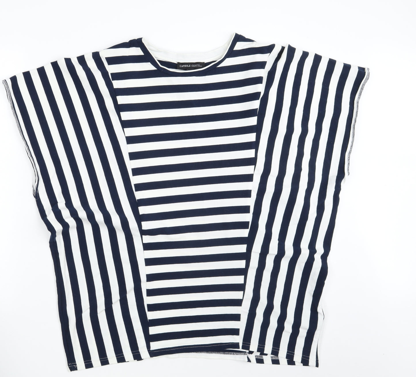 Capsule  Womens Blue Striped  Tunic T-Shirt Size 22