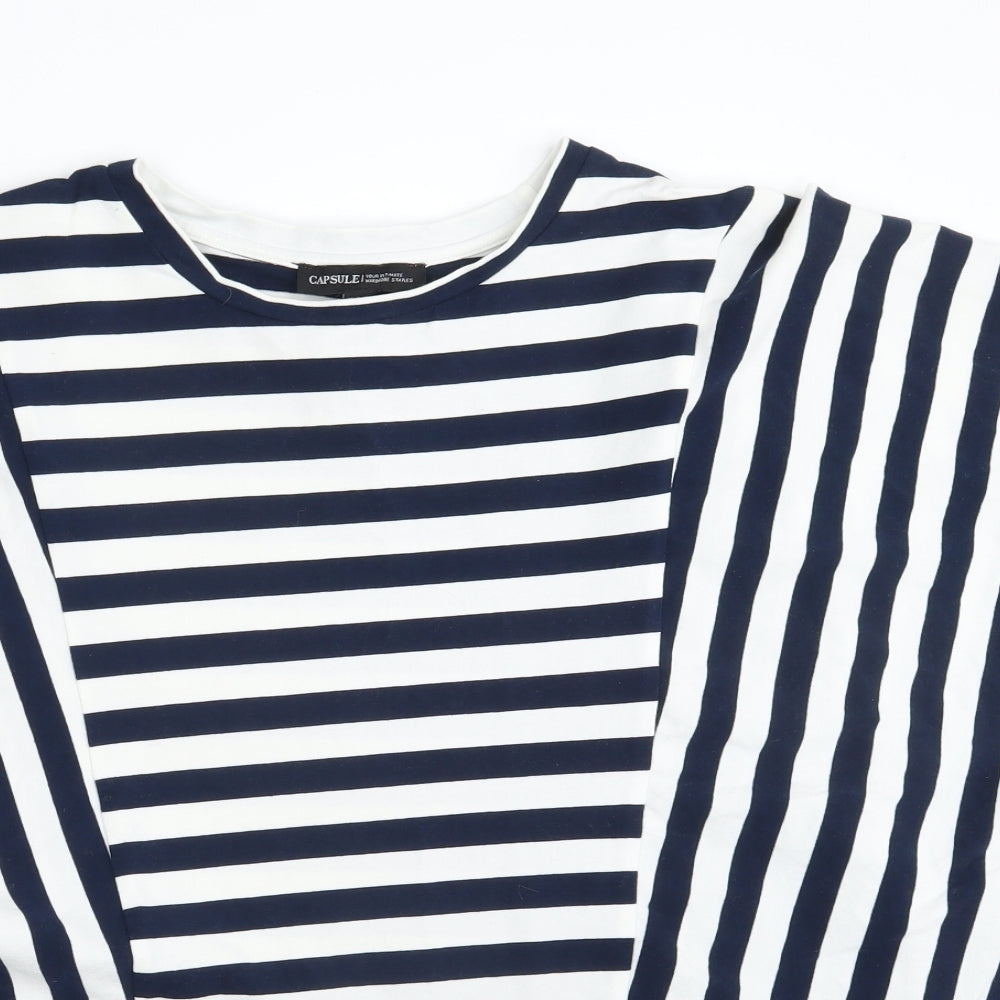 Capsule  Womens Blue Striped  Tunic T-Shirt Size 22
