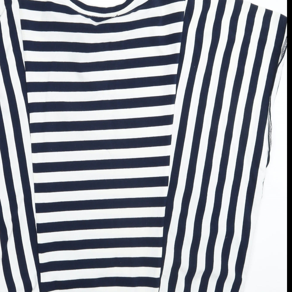 Capsule  Womens Blue Striped  Tunic T-Shirt Size 22