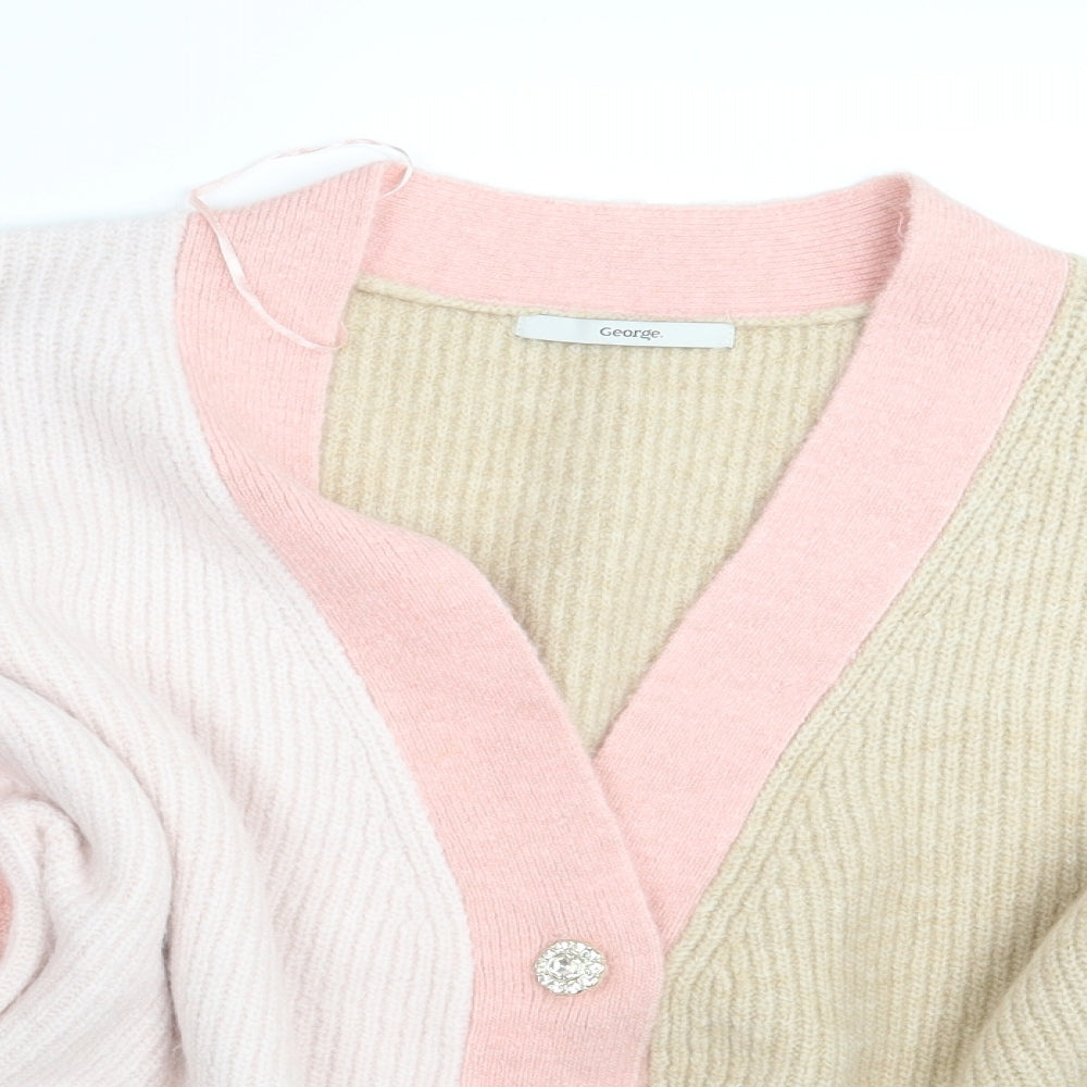 George Womens Pink   Cardigan Jumper Size L