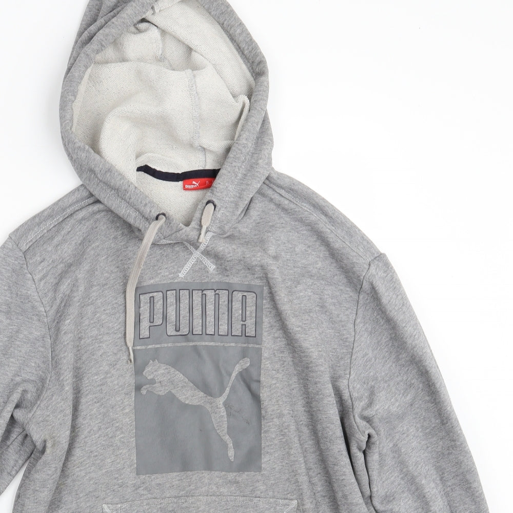 PUMA Mens Grey   Pullover Hoodie Size M
