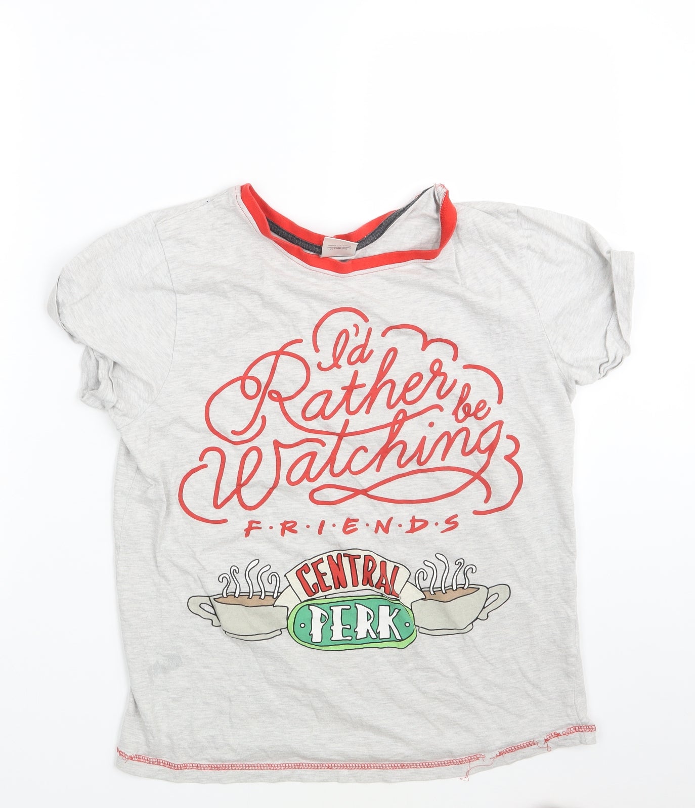 FRIENDS   Womens Grey   Basic T-Shirt One Size