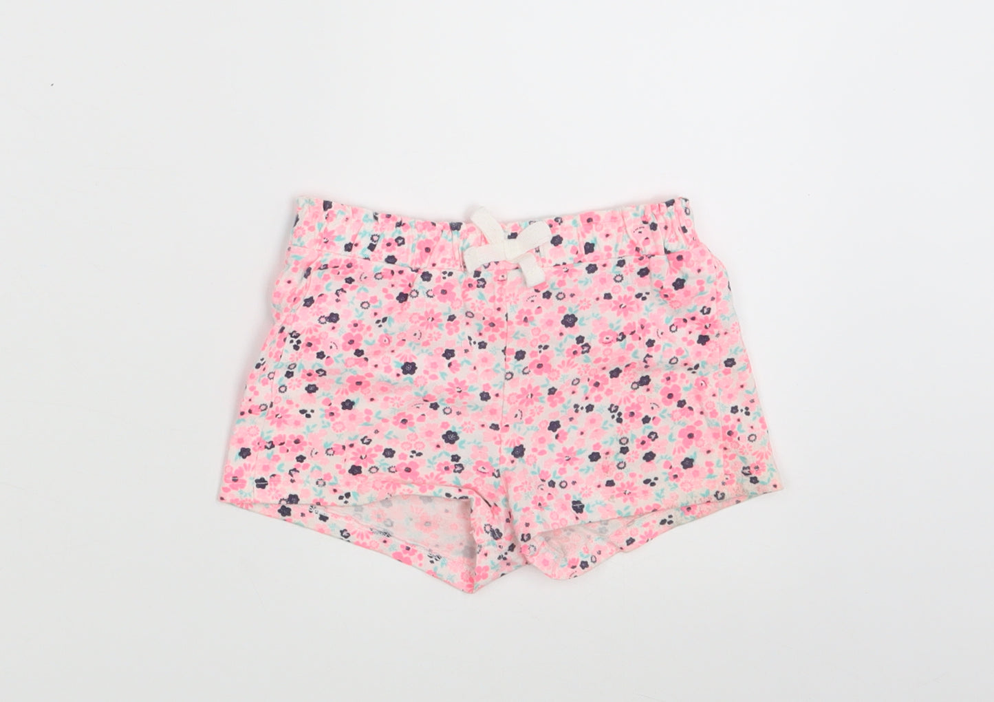 Young Dimension Girls Pink Floral  Sweatpants Leggings Size 18-24 Months  - Waist 18in