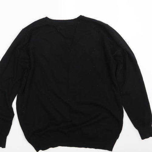 Papaya Womens Black   Pullover Jumper Size L  - Seasonal Christmas Festive Holiday