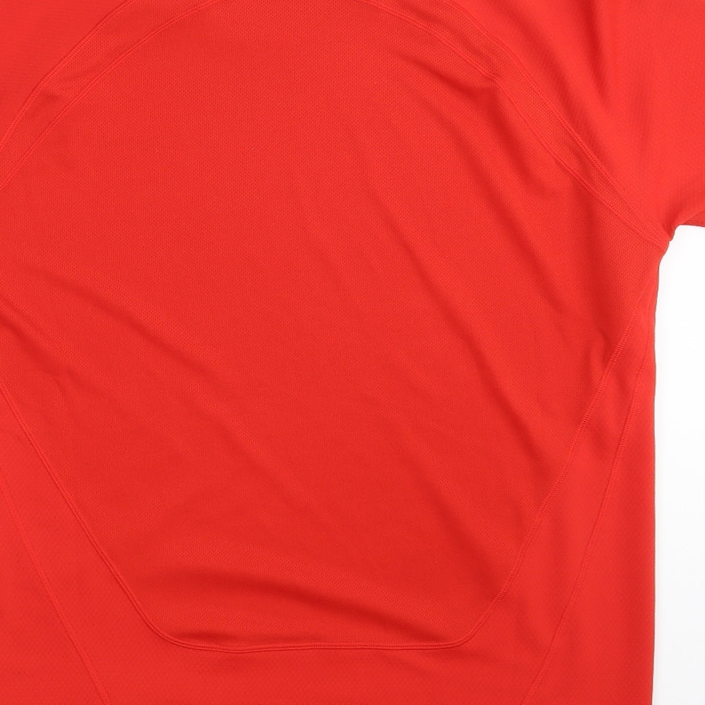 ASICS Mens Red   Jersey T-Shirt Size L  - Performance