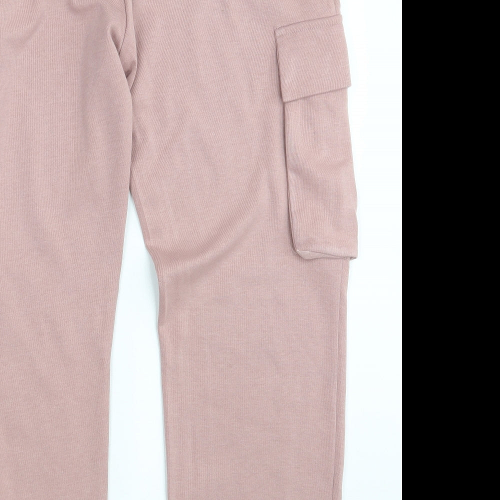 Zara Womens Pink   Cargo Trousers Size L L27 in