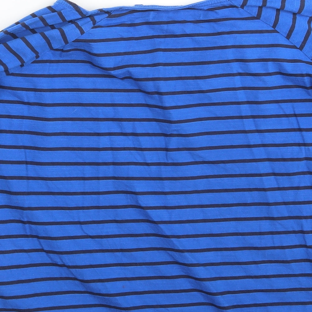 NEXT Womens Blue Striped  Basic T-Shirt Size 10