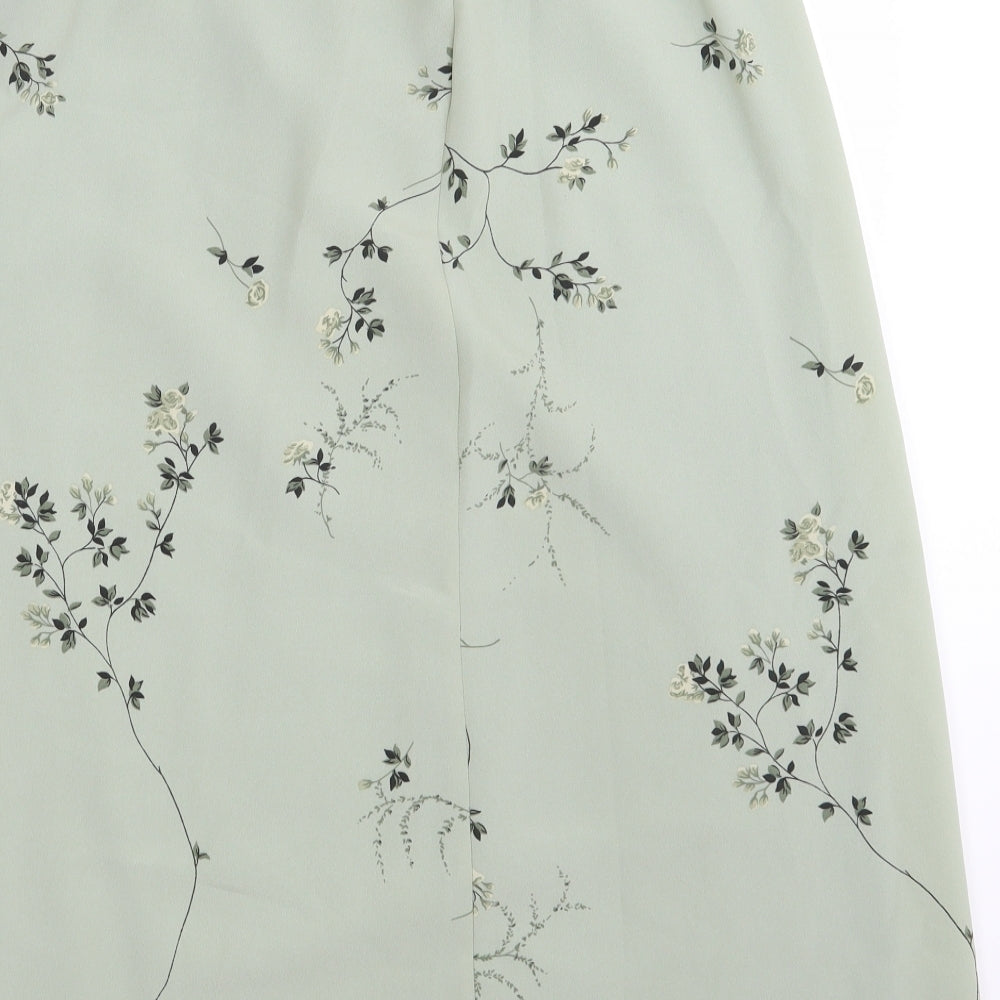 Bonmarché Womens Green Floral  Straight & Pencil Skirt Size 14