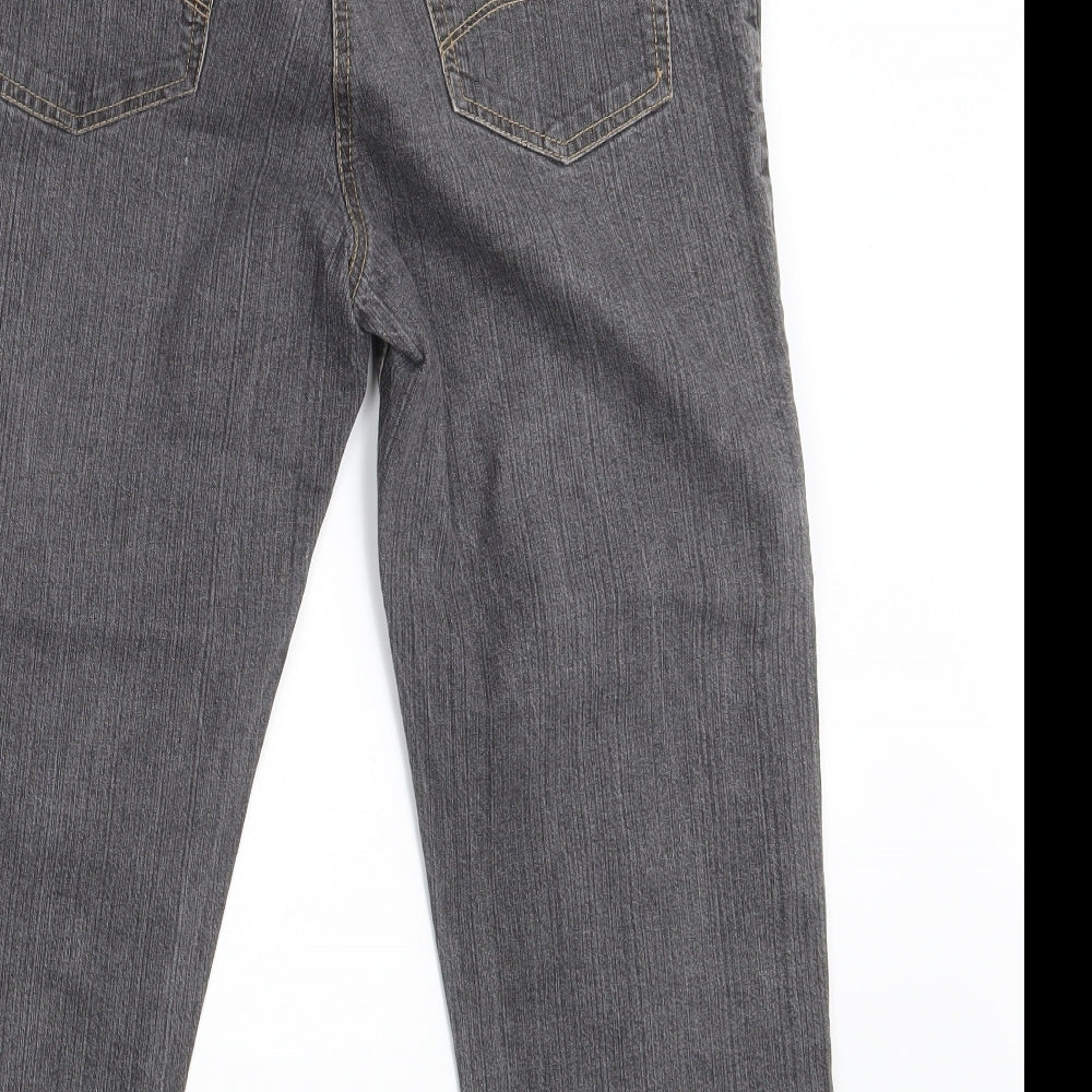 TU Womens Grey  Denim Cropped Jeans Size 12 L21 in