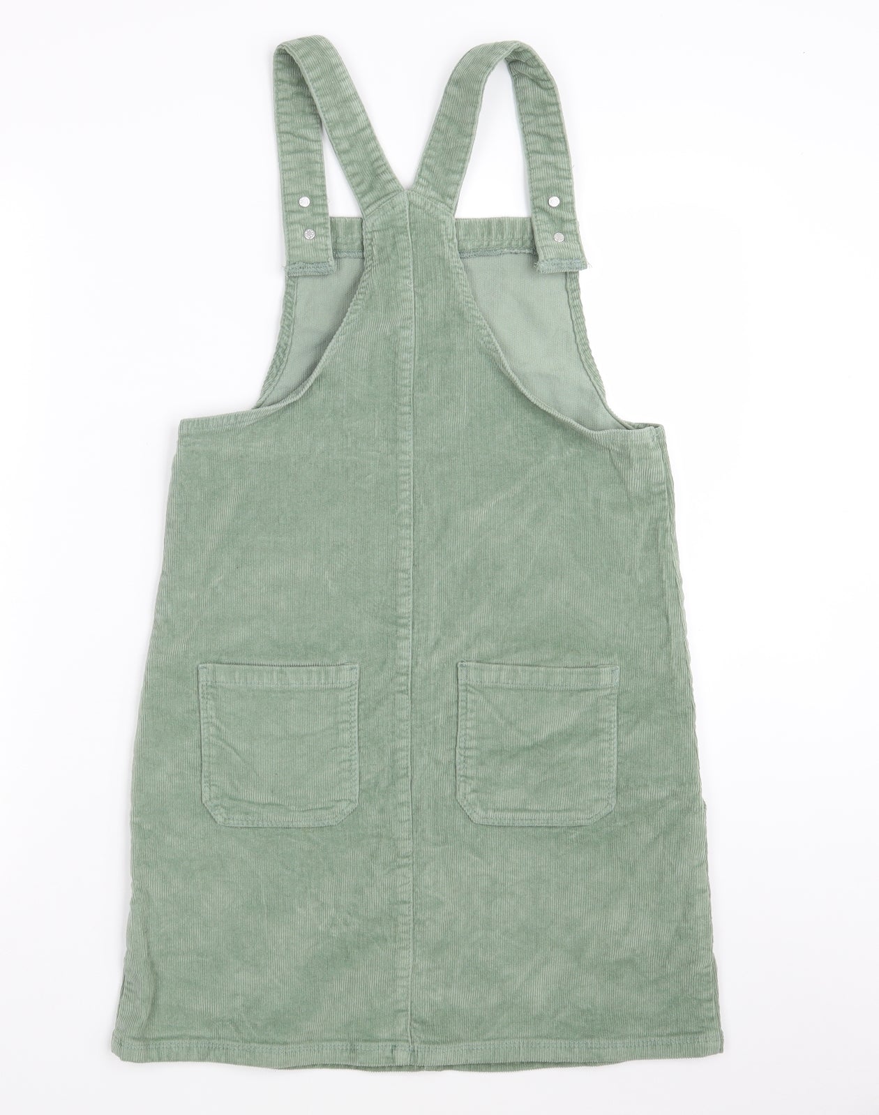 George Girls Green  Corduroy Pinafore/Dungaree Dress  Size 13-14 Years