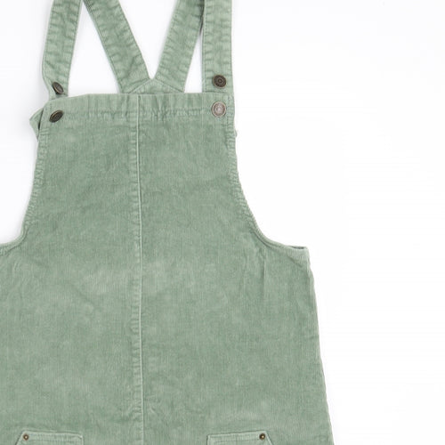 George Girls Green  Corduroy Pinafore/Dungaree Dress  Size 13-14 Years
