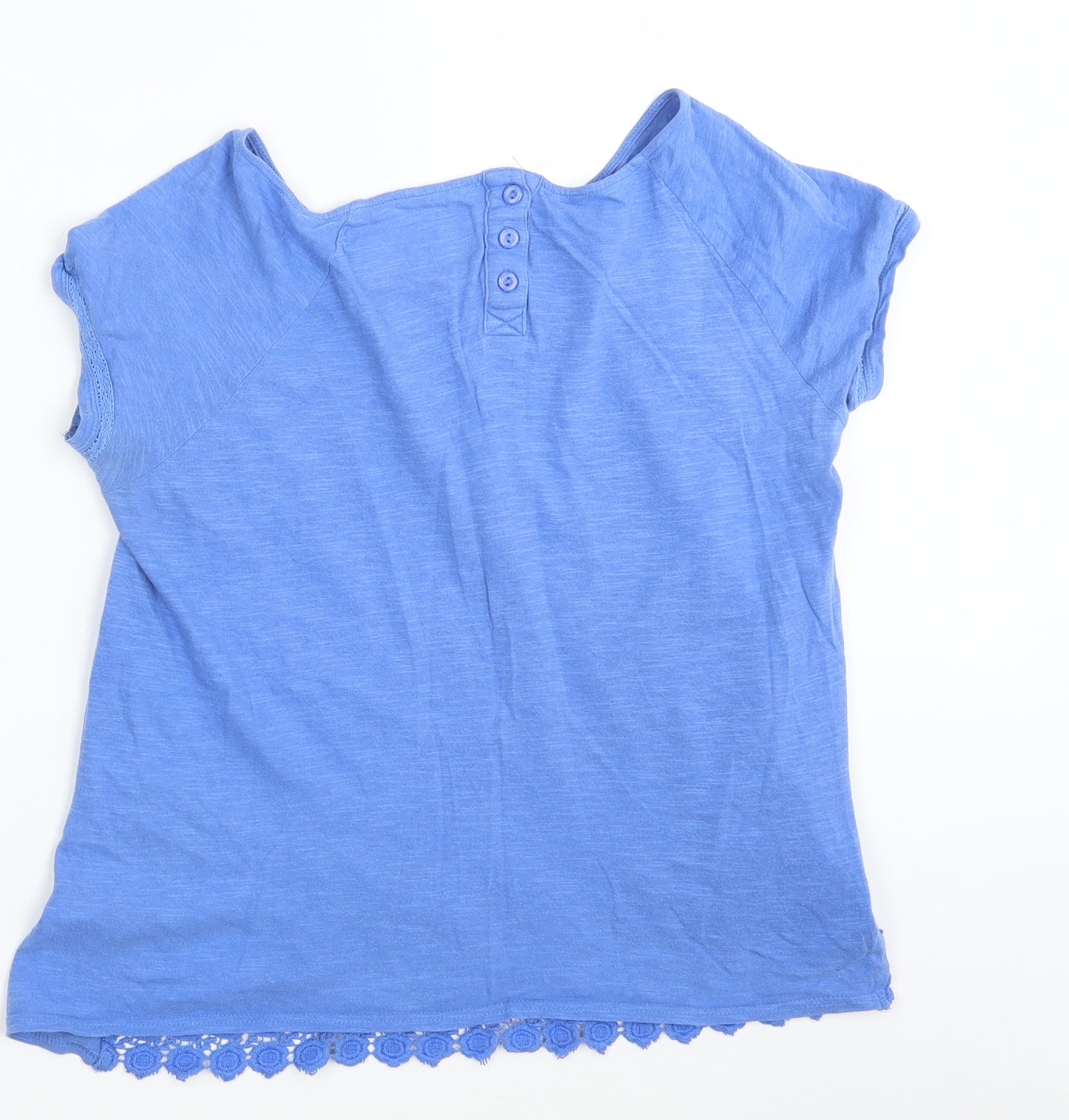 NEXT Womens Blue Floral  Basic T-Shirt Size 10