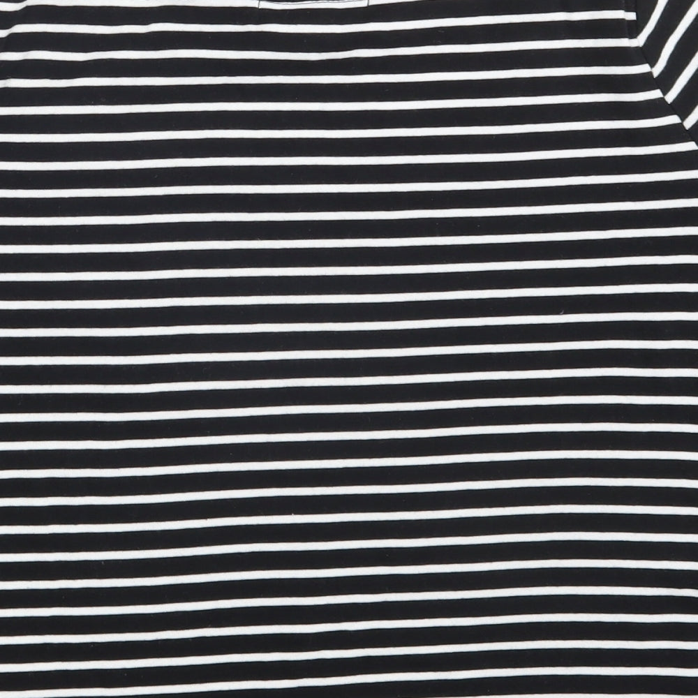 Polo Ralph Lauren Womens Black Striped  Basic T-Shirt Size M