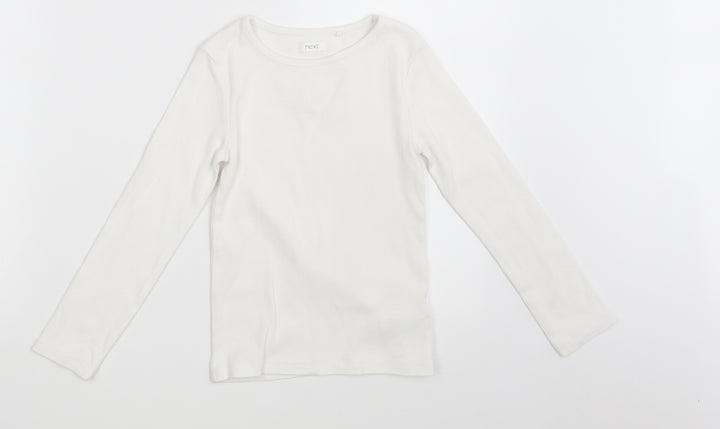 NEXT Girls White   Pullover Sweatshirt Size 7 Years